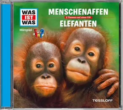 Produktbild von Was ist was Hörspiel-CD: Menschenaffen/Elefanten
