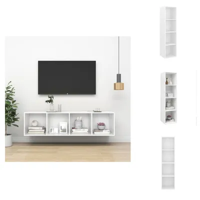 Obrázek produktu pro vidaXL Nástěnná TV skříňka bílá 37x37x142,5 cm materiál na bázi dřeva - TV nábytek