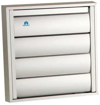 Image de Grille de hotte 210x210mm aluminium gris RAL9006 - RENSON - 10114