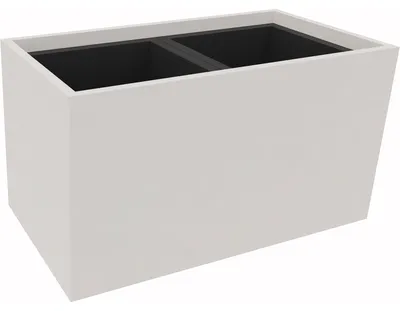 Produktbild von Pflanzgefäß 2er niedrig B721xT380H400mm Weiß