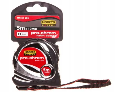 Zdjęcie produktu dla MIARA MIARKA ZWIJANA 5m x 19mm PRO CHROM I CLASS MODECO