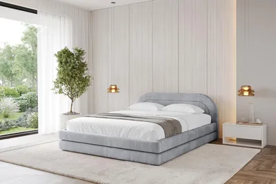 Produktbild von ALTDECOR Polsterbett mit Bettkasten - LERIS-v1 140x200 Hellgrau- Bett mit Kopfteil, Boxbett ohne Matratze, Doppelbett mit Stauraum