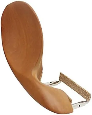 Produktbild von PolkaHome® Geigenkinnstütze – Holz-Kinnhalter für 3/4 und 4/4 Violine, ergonomisch, verstellbar, braun