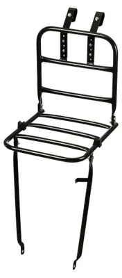 Image de Porte-bagages avant avec une surface de chargement d'environ 30 x 30 cm | Porte-bagages avant pour vélos de 26 à 28 pouces | Avec fixation au guidon | Charge maximale : 10 kg