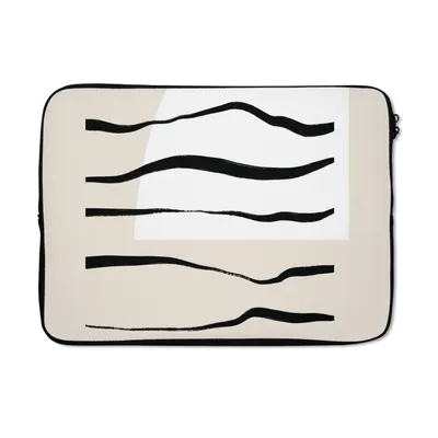 Produktbild von MuchoWow® Laptop Hülle 13 Zoll Abstrakt - Linie - Pastell Laptoptasche - Laptophülle - Sleeve - Rundumschutz