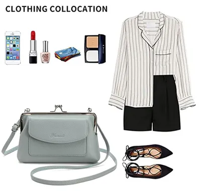 Produktbild von Kleine Umhängetasche Für Damen, 1 Stk, Blau, Kunstleder, Crossbody-Tasche Für Shoppen Und Abendveranstaltungen