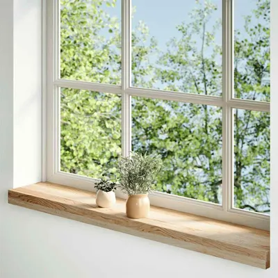 Produktbild von vidaXL Fensterbänke 2 Stk. Unbehandelt 90x15x2 cm Massivholz Eiche