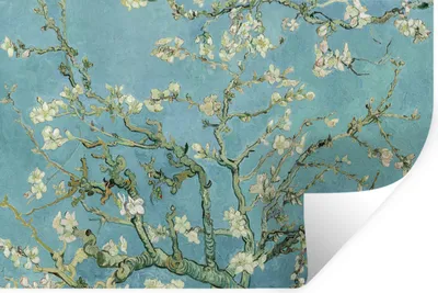 Produktbild von MuchoWow® Wandtattoo Wandsticker Wandaufkleber Van Gogh - Mandelblüte - Alte Meister - Kunst - Vintage 30x20 cm Selbstklebend und Repositionierbar - Wierderverwendbar - Selbstklebend