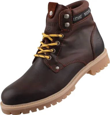 Produktbild von Mustang Herren Leder Stiefel Dunkelbraun
