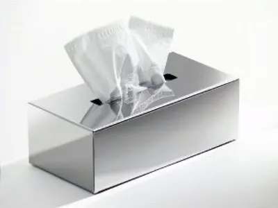 Produktbild von Tissuebox / Kosmetiktuchbox aus Edelstahl hochglanzpoliert (Basic 2)