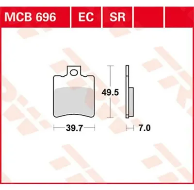Produktbild von TRW Bremsbelagsatz MCB696 Habana 50 PK NRG50 SAL ZZ125 660 Velvet 125 M1 F10 Jet Line ZJM39/D