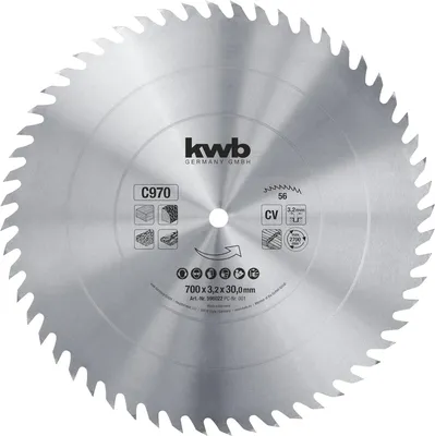 Immagine prodotto di Lama per sega circolare kwb 700 x 30 mm, Germany, taglio rapido e grossolano, lama adatta per legna da ardere e casseforme