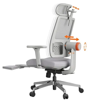 Obrázok produktu pre Ergonomická kancelárska stolička – pracovná stolička – kancelárska stolička – počítačová stolička – kancelárska stolička s automatickou opierkou chrbta