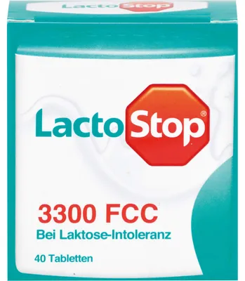 Produktbild von LactoStop 3300 FCC bei Lactose-Intoleranz Tabletten, 40 St. Tabletten