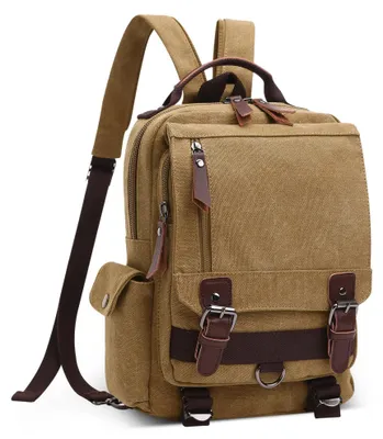 Image de Omgoods - Sac à dos "Fashion Canvas" pour iPad de 12,9 pouces, couleur kaki