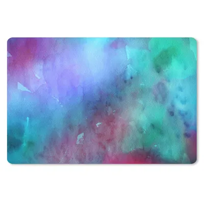 Produktbild von MuchoWow® Schreibtischunterlage Aquarell - Grün - Rot - Blau 60x40 cm - XXL Mauspad - Großes Mauspad