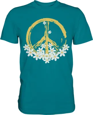 Produktbild von Gänseblümchen Peace Symbol Shirt Garten T-Shirt Gärtner – Diva Blue / S