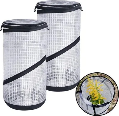 Productafbeelding van Unyqoos® 2-delige set compacte opklapbare kasjes, 60 x 30 cm – Mini-kasjes van stevig folie, vorstbescherming voor balkon en terras