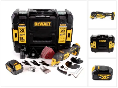 Obrázek produktu pro Akumulátorové multifunkční nářadí DeWalt DCS 356 NT 18V bezkartáčové + 35 ks příslušenství + 1x akumulátor 4,0Ah + TSTAK - bez nabíječky