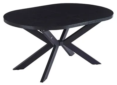 Produktbild von HOME DELUXE Esstisch Oval Ausziehbar AVENTI inkl. Sternfuß - 160 x 100 cm Dark Oak | Küchentisch, Esszimmer, Esszimmertisch