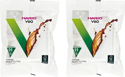 Obrázok produktu pre HARIO V60 papierový kávový filter veľkosť 01 200 kusov VCF-01-100W