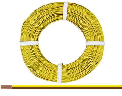 Produktbild von Zwillingslitze 0,14 mm² / 50 m gelb-braun