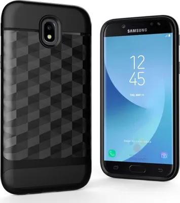 Produktbild von Hülle für Samsung Galaxy J3 2017 Backcover Case Handy Schutzhülle - Cover 3D Prisma Design Schwarz