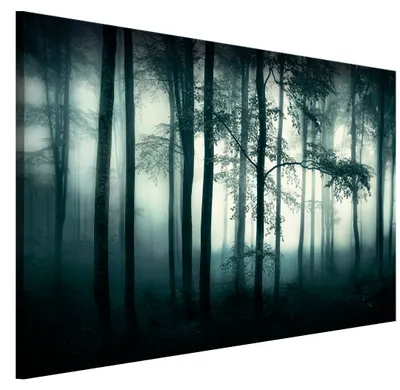 Produktbild von LUMASOUL Leinwand Bilder 1-teilig - Leinwandbild Natur Motiv - Wandbilder Holzrahmen und Webstuhl Wohnzimmer und Schlafzimmer - Bilder 120x80 cm Wald 19