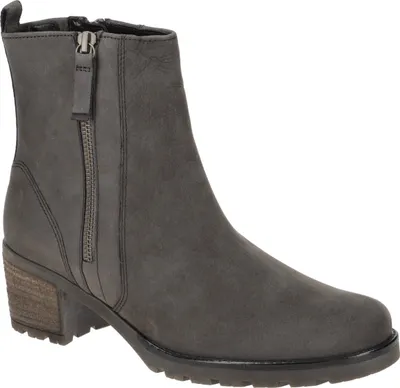 A single gray boot is shown against a white background.