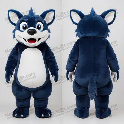 Image de Costume MASTICOT Chupacabra bleu marine à épaules larges