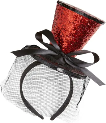 Produktbild von Glitter Mini-Zylinder Haarreif mit Schleier