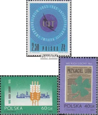 Produktbild von Briefmarken Polen 1965 Mi 1584,1585-1586 (kompl.Ausg.) postfrisch Fernmeldeunion