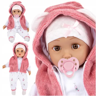 Produktbild von Große Baby-Puppe 45 cm-interaktiv, spricht und singt auf Polnisch, mit Kleidung