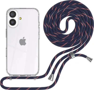 Produktbild von EAZY CASE Handykette mit Hülle für Apple iPhone 17 Backcover Handykette, zum Umhängen in Blau