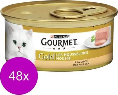 Produktbild von Gourmet Katzenfutter Gold Mousse Truthahn 48 x 85g