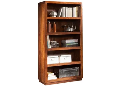 Image de MASSIVMOEBEL24 | Étagère 90x45 Palissandre laqué Noisette DUKE #128