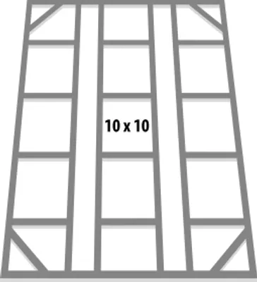 Produktbild von Globel Industries Fundamentbodenrahmen für Gerätehäuser "Dream 108" und "Tower 108" aluminium blank 237 x 295 cm