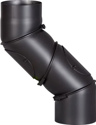 Produktbild von FireFix Universalofenrohr-Bogen Ø 150 mm, schwarz
