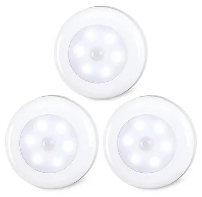 Zdjęcie produktu dla Lampki LED do szafy czujnik ruchu światła bezprzewodowe bateryjne 6