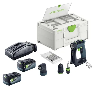 Produktbild von Festool CXS 18-Basic-Set Akku Bohrschrauber 18 V 40 Nm Brushless + 2x Akku 5,0 Ah + Ladegerät + Systainer