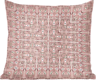 Produktbild von MuchoWow® Zierkissen Sofakissen Wohnzimmer Dekokissen 45x45 cm Muster - Teppiche - Rosa - Schlafpolster - Polster für das Sofa