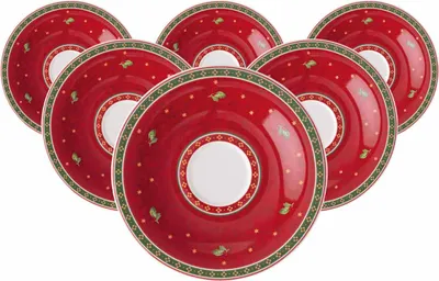 Immagine prodotto di Villeroy & Boch Toy's Delight Piattino da caffè ø 16,7 cm Rosso Set da 6 pezzi