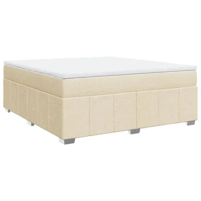 Produktbild von vidaXL Boxspringbett mit Matratze Creme 180x200 cm Stoff