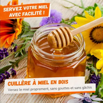 Image de Cuillère à Miel en Bois Naturel