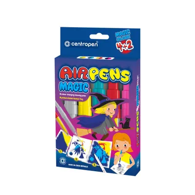 Obrázok produktu pre Centropen Fúkacie fixky Centropen Airpens magic 4+2ks - 1 balenie