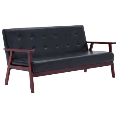 Immagine prodotto di Set di Divani 3 pz Nero in Pelle finta