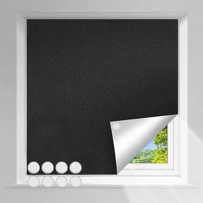 Immagine prodotto di Tessuto oscurante per finestre 1 m x 15 m - Tenda oscurante portatile da viaggio senza foratura