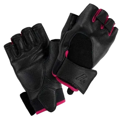 Immagine prodotto di Martedì - Guanti senza dita da donna, in pelle, per l'allenamento, modello PP14839 (taglia S) (neri)
