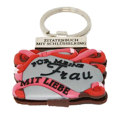 Produktbild von Zitatenbuch mit Schlüsselring Spruch Für meine Frau mit Liebe