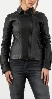 Immagine prodotto di Rokker Bonny, giacca in pelle da moto da donna, nero, M